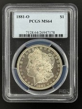 1881-O Morgan Dollar PCGS MS64 – Flashy Reflective Fields, Strong Luster PQ