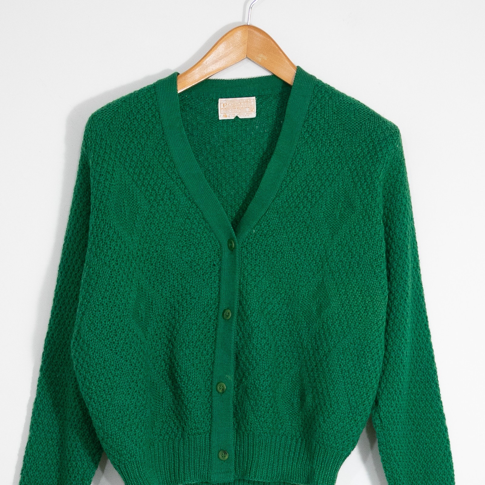 Vintage Pendleton Diamond Pattern Wool Cardigan S… - image 2