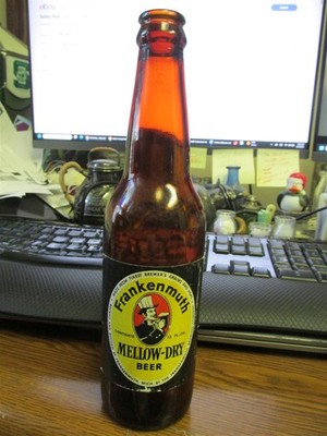 Frankenmuth, Mich. Frankenmuth Mellow-Dry Beer (man in top hat w/ mug of beer)