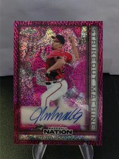 2025 Leaf Baseball Nation John Smoltz 4/5 Pink Sparkle Strikeout Machine  Braves