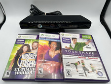 Microsoft Xbox 360 Kinect Sensor with 3 Fitness Workout Games CIB