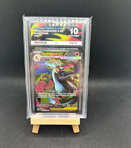 Mega Charizard X EX 109/?? Phantasmal Flames Secret Rare Holo ACE 10 (2025)