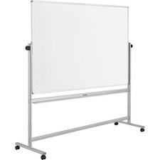 Reversible Rolling Magnetic Dry Erase Porcelain Whiteboard 72"W x 48"H Board