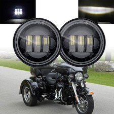 1 Pair 4.5 Inch Fog Light Passing Lamps DRL bulb for Motorcycle Fog Lamp Blac...