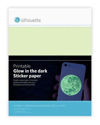 Silhouette Sticker Sheets - Glow-in-the-Dark - 2 Blatt - 21,5cm x 27,9cm