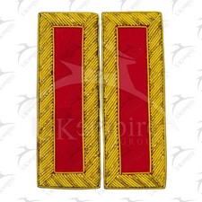 Civil War US Officer Shoulder Boards 2nd Lieutenant No Bars Artillery Red