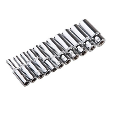 11Pcs 1/4inch Impact Wrenches Socket Set Extension Bar for Home Car Repair