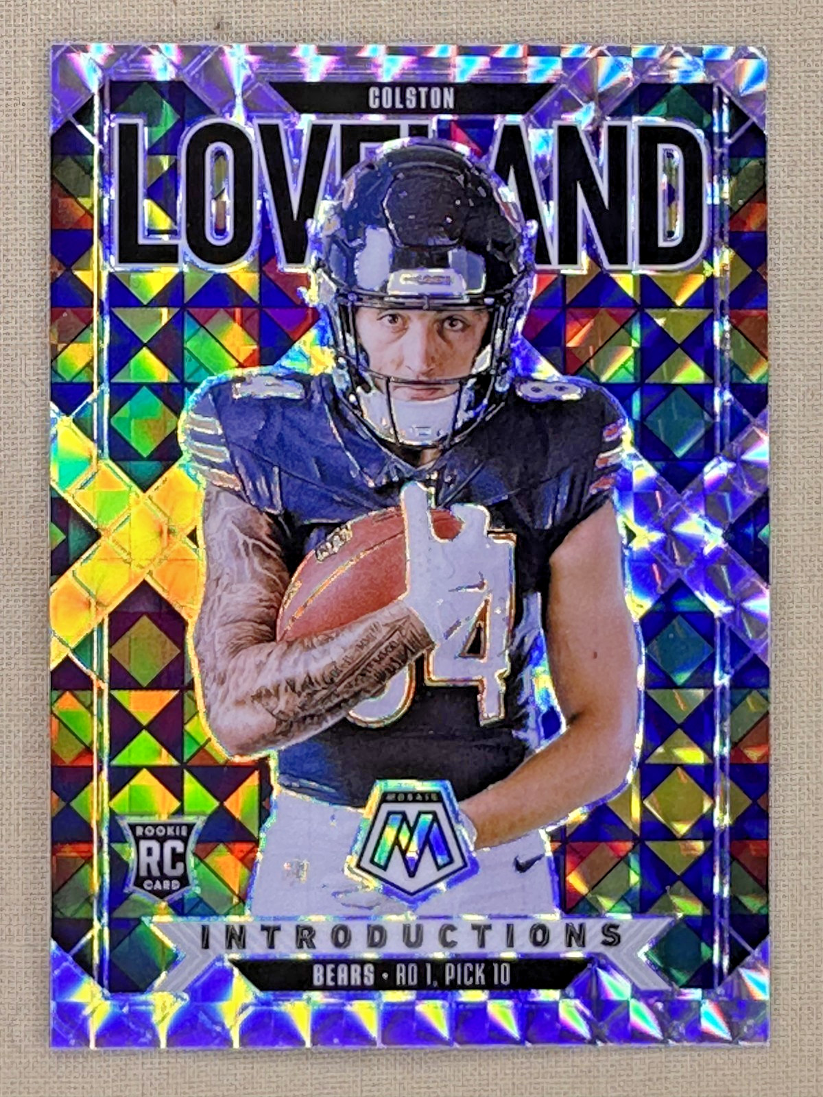 2025 Panini Mosaic Colston Loveland RC INTRODUCTIONS Silver Mosaic Chi Bears #5