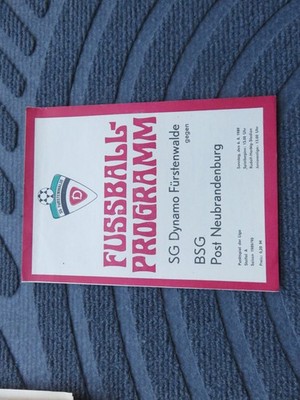 Programm   Dyn. Fürstenwalde  -  Post Neubrandenburg            89/90