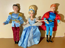 2004 Disney Princess Royal Dance Brass Key Porcelain Dolls Cinderella 3-Pack