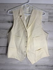 Men's Polo Ralph Lauren Italy Ivory Tuxedo Vest Wedding Large Silk