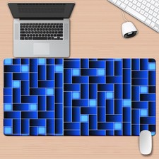 1pc a Square Blue Patterned High-Definition Printed Pad for Desks, a Multifunct