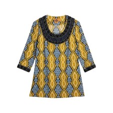 Tory Burch Odie Embellished Tunic Top Size 12