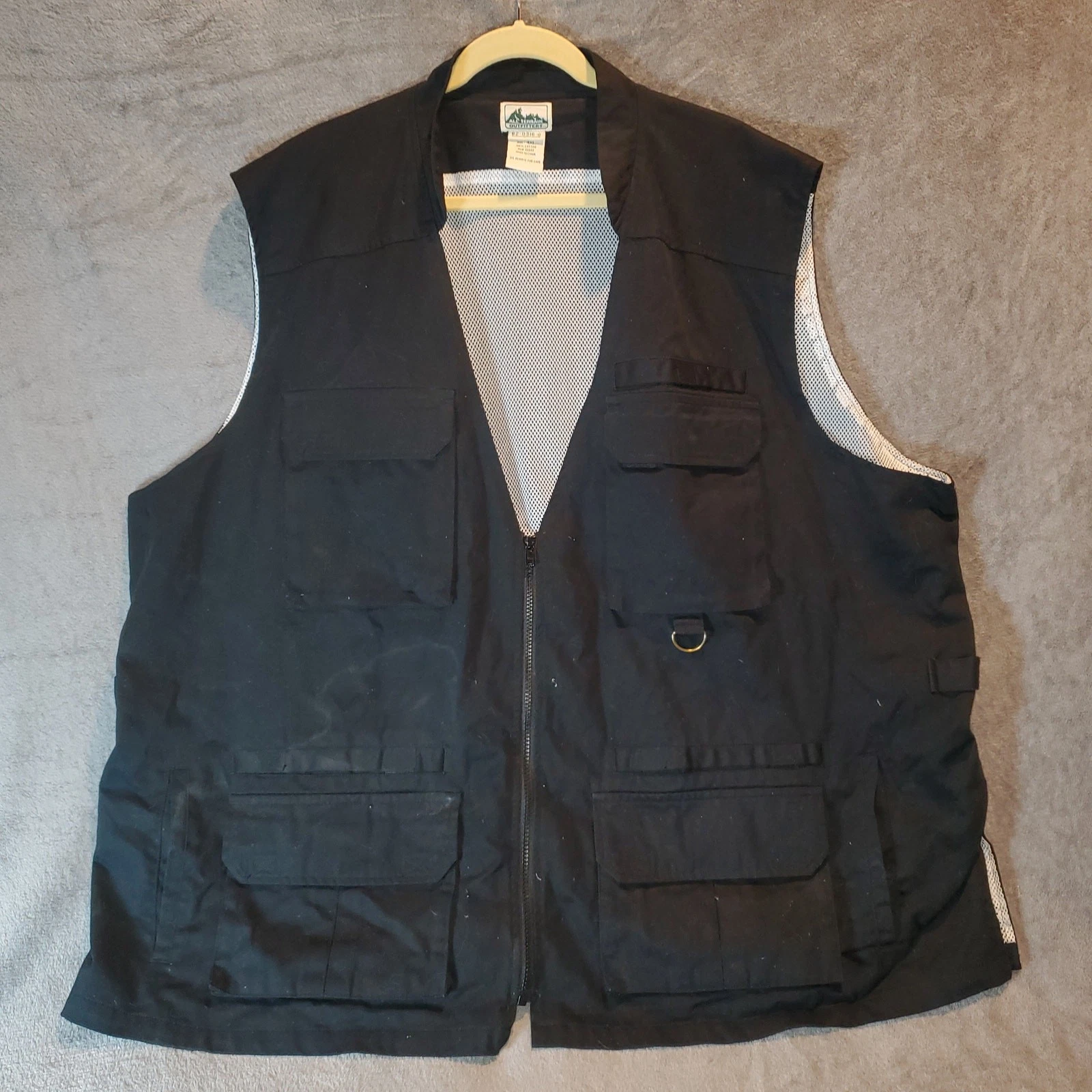 All Terrain Outfitters 4XL Black Outdoor Fishing Utility Vest Multi Pocket