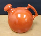 Vintage Red Wing Rumrill 50 Ball Jug Orange Pitcher 1930's Original Stopper
