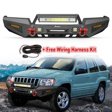 Off-road Fits 1999-2004 Jeep Grand Cherokee Wj Front Bumper Wwinch Plate Wire