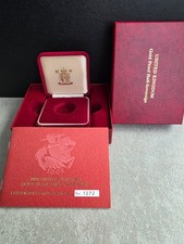 2005 UK Gold Proof Half Sovereign EMPTY Box & COA Only No Coin