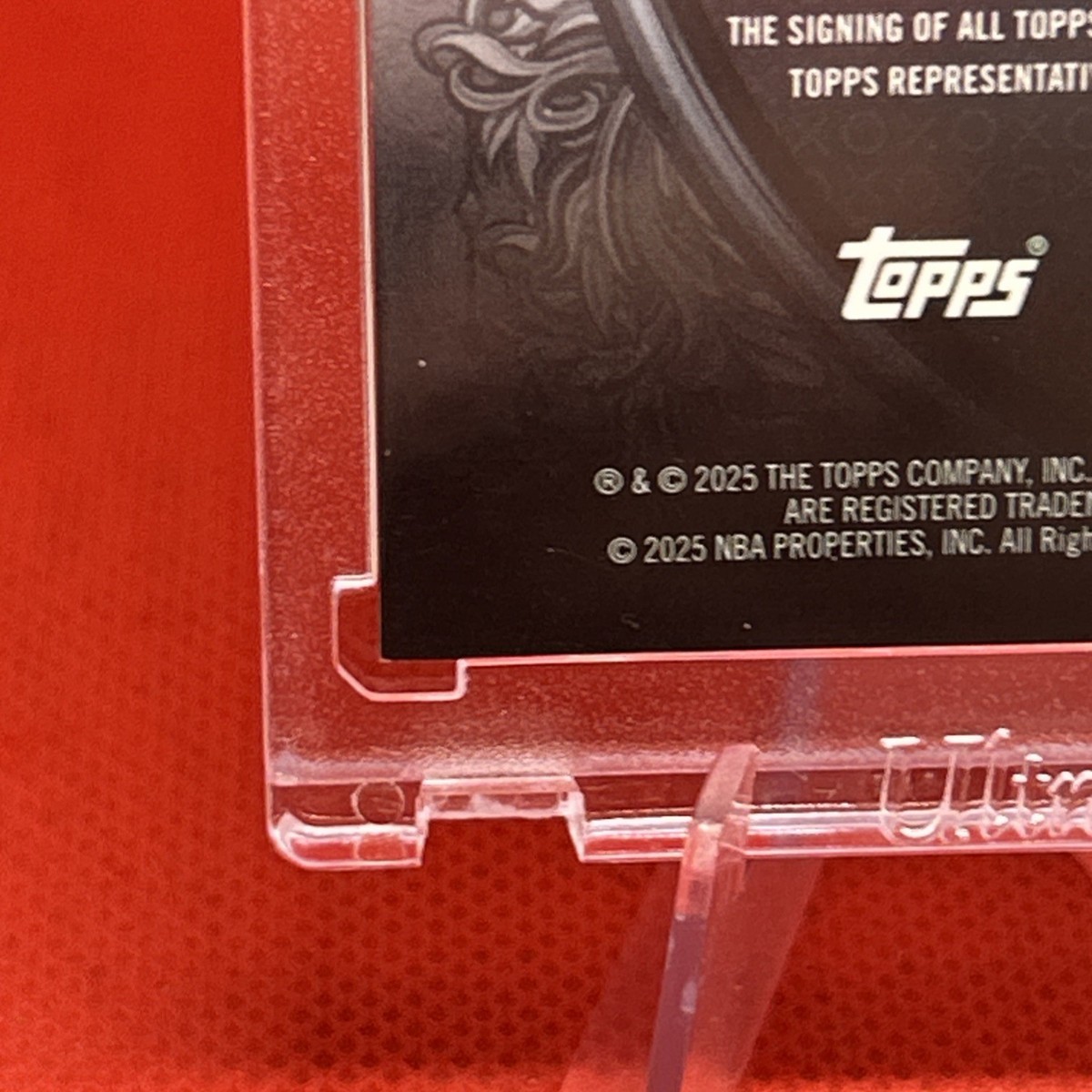 2025 Topps Chrome Auto SUPERFRACTOR 1/1 Gold Vinyl Spurs Card