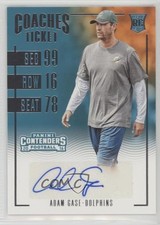 2016 Panini Contenders Coaches Ticket Adam Gase #298 Auto 1m0