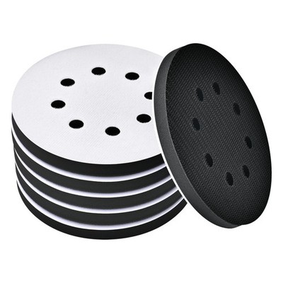 TPSUIPA 6 Pack 5 Inch 8 Hole Foam Sanding Pads, Soft Density Interface Pad, H...