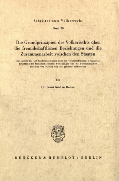 Die Grundprinzipien Des VöLkerrechts üBer Die Freundschaftlichen Beziehungen Und-image