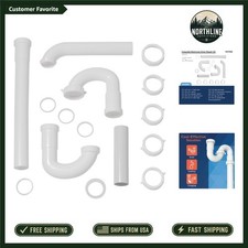 Universal Fit Bathroom Sink Drain Repair Kit for Wall or Floor Installations