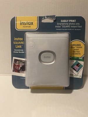 NEW Instax Fujifilm Square Link Smartphone Printer Bundle 600024643 Factory Seal