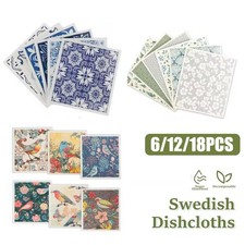 6/12/18PC Swedish Dishcloths for Kitchen Reusable Kitchen Dish Towels Absorbent