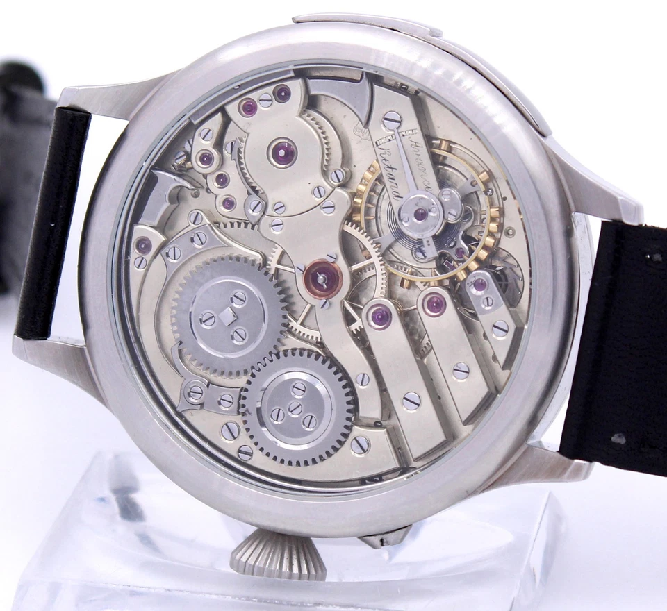 Noble Minutenrepetition swiss Mariage Wristwatch 51mm ca. 1910 Minute Repeater - Bild 3 von 4
