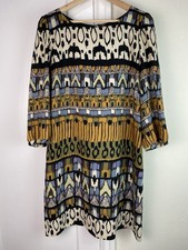 Tarari Arthur S Levine Women's 12 Colorful Abstract 3/4 Sleeve Shift Dress
