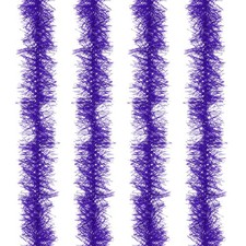 5Ft Feather Boa, 4 Pcs Artificial Fluffy Feather Boas, Dark Purple