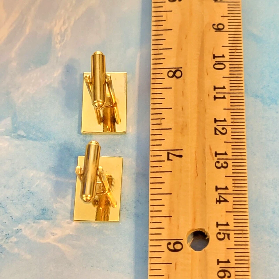 Vintage Gold  & Silver Cuff links, Mid-Century Gift for Him Cufflinks cl- - Image 4 of 4