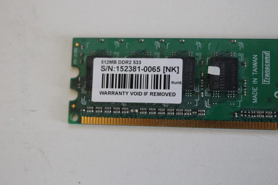 Transcend TS6QNJ22850-7S 512MB DDR2 533 Memory Module - Image 2 of 3