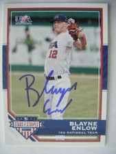 BLAYNE ENLOW signed RC TWINS 2017 Panini USA baseball card AUTO ST. AMANT LA #38