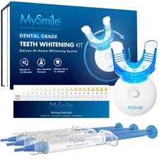 OFFICIAL MySmile Teeth Whitening Kit Non-Sensitive Whitener Gel w/ 10min Light