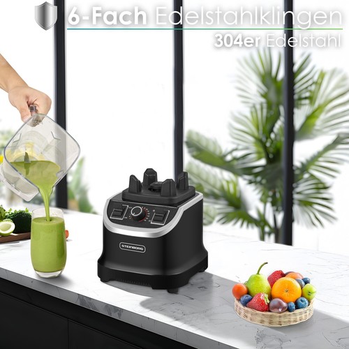 Hochleistungsmixer 1500 W Ice Crusher Stand Standmixer Blender Smoothie Maker - Afbeelding 7 van 9