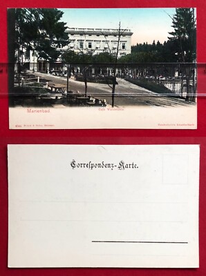 Postcard Marienbad in Bohemia around 1900 Café Waldmühle (86257