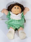 Cabbage Patch Kids Doll Vintage 1978/1982 Girl BrownHair Pigtails Green Dress