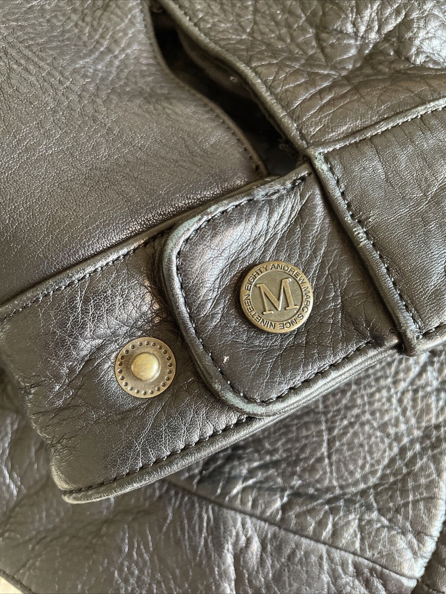 ANDREW MARK NEW YORK First Class Black Premium Leather Zip