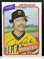 Jim Rooker 1980 Topps ON-CARD AUTO Buyback #694 HA Retrograph Signed Autograph