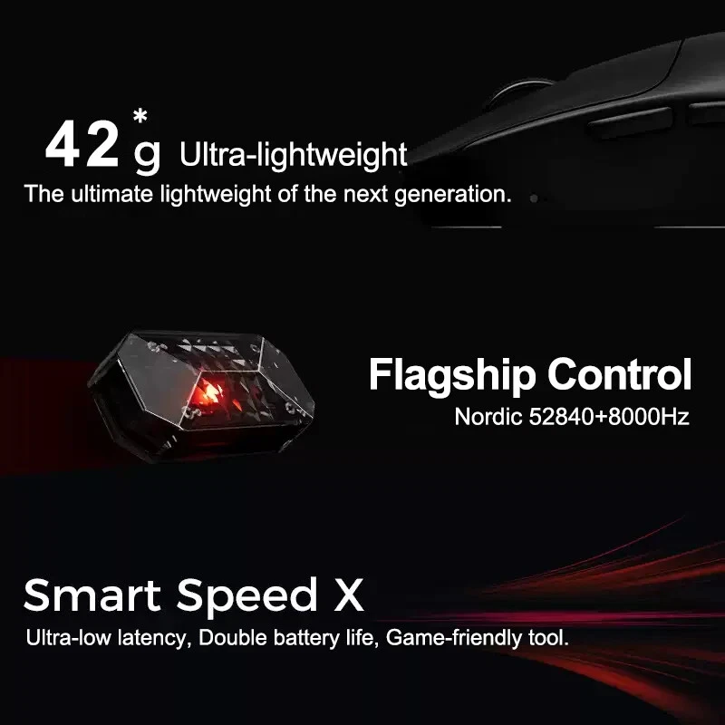 Lightweight E-sports Gaming Mouse Wireless Dual-Mode PAW3395/3950 Ergonomic Mice - Image 2 of 4