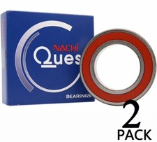 2PACK NACHI 6001-2NSE 6001-2RS 12X28X8MM Double Rubber Seal Ball Bearings 6001