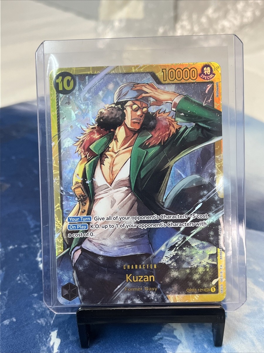One Piece Paramount War : Kuzan OP02-121 Secret Rare SEC Gold Holo