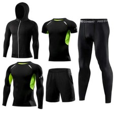 5-Teiler Sportanzug Jogginganzug Laufhose Funktionsshirt Sweatshirt Herren