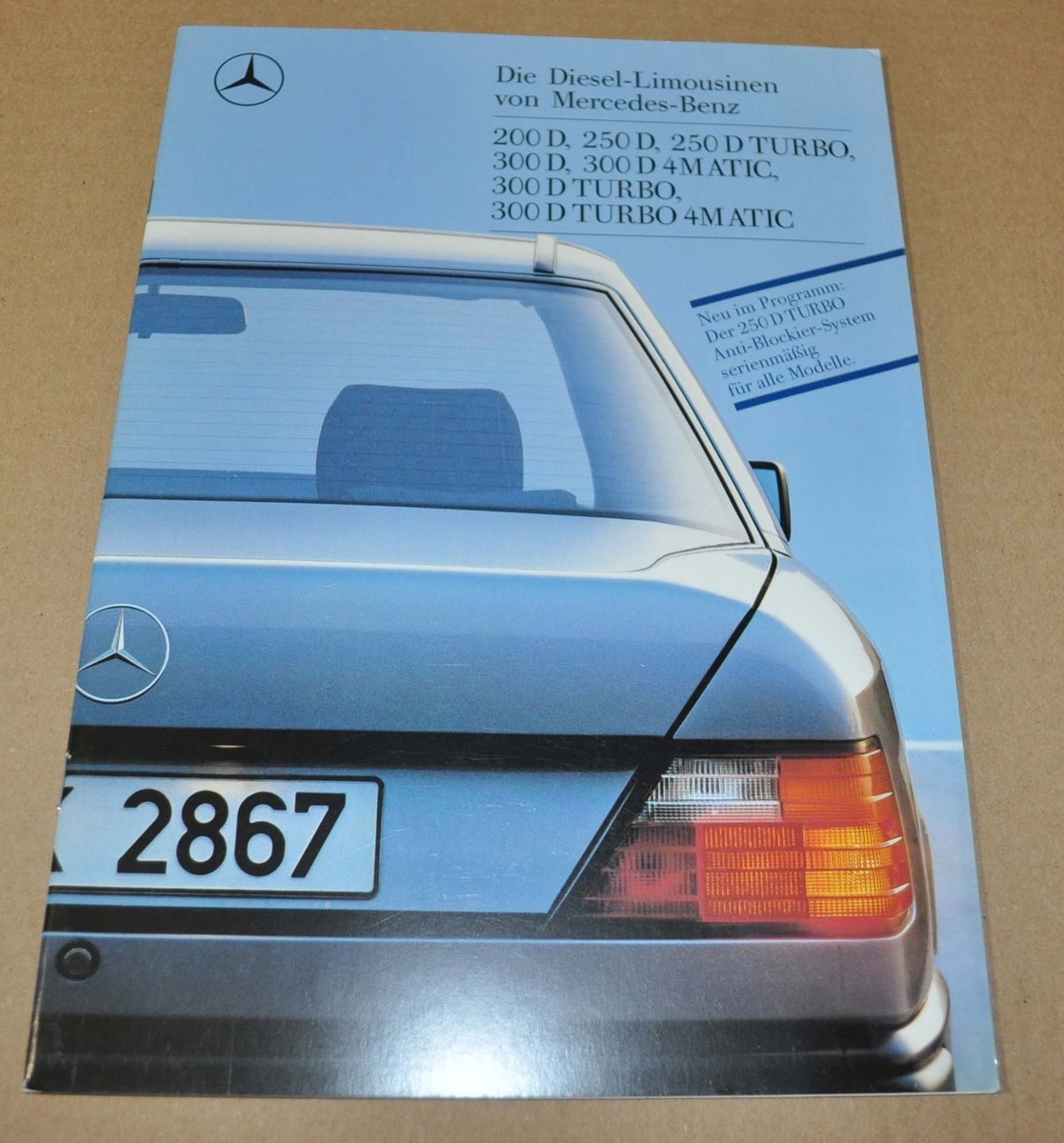 Mercedes Benz W124 Limousinen Brochure Prospekt 0888 DE | eBay