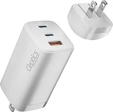 Ceptics USB C Wall Charger, 65W Ultra Compact, Quick Charge 3.0 Power Delivery
