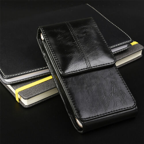 Vertical Genuine Leather Case Cover Pouch Holster Belt Loop For iPhone XS Max XS - Picture 17 of 22