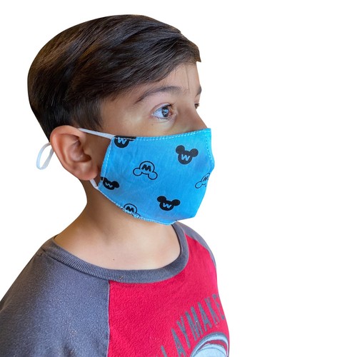 Mask, Face mask, face mask washable, Child, Kids, 100% Cotton, boys, Blue Mask - Picture 3 of 7