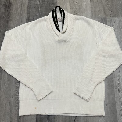 60s Campus shawl collar Wool Knit US USA