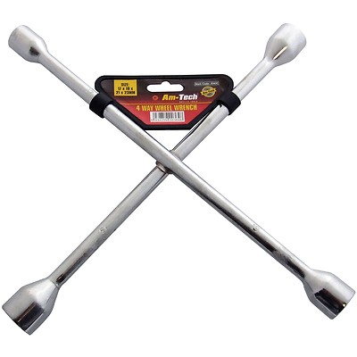 WAY CAR VAN 17MM 19MM 21MM 23MM CROSS RIM WHEEL BRACE WRENCH